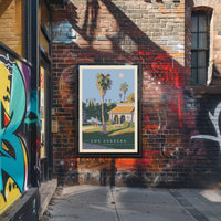 Southern Californian Surf Scene Travel Poster PosterGoat