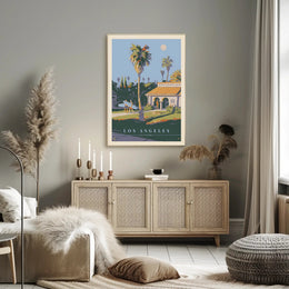 Southern Californian Surf Scene Travel Poster PosterGoat