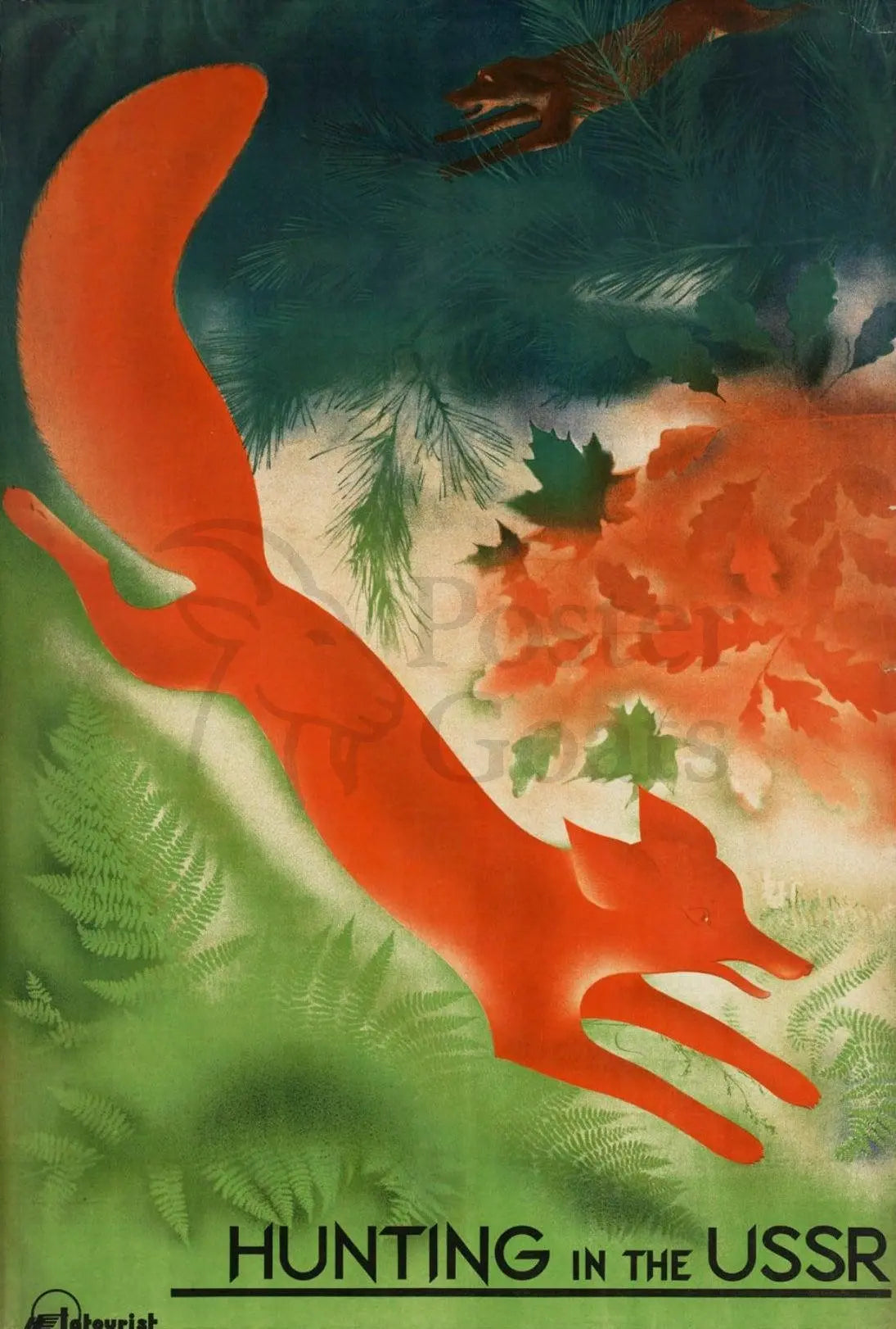 Soviet Era Hunting Adventure Propaganda Poster PosterGoat
