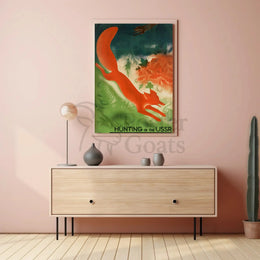 Soviet Era Hunting Adventure Propaganda Poster PosterGoat