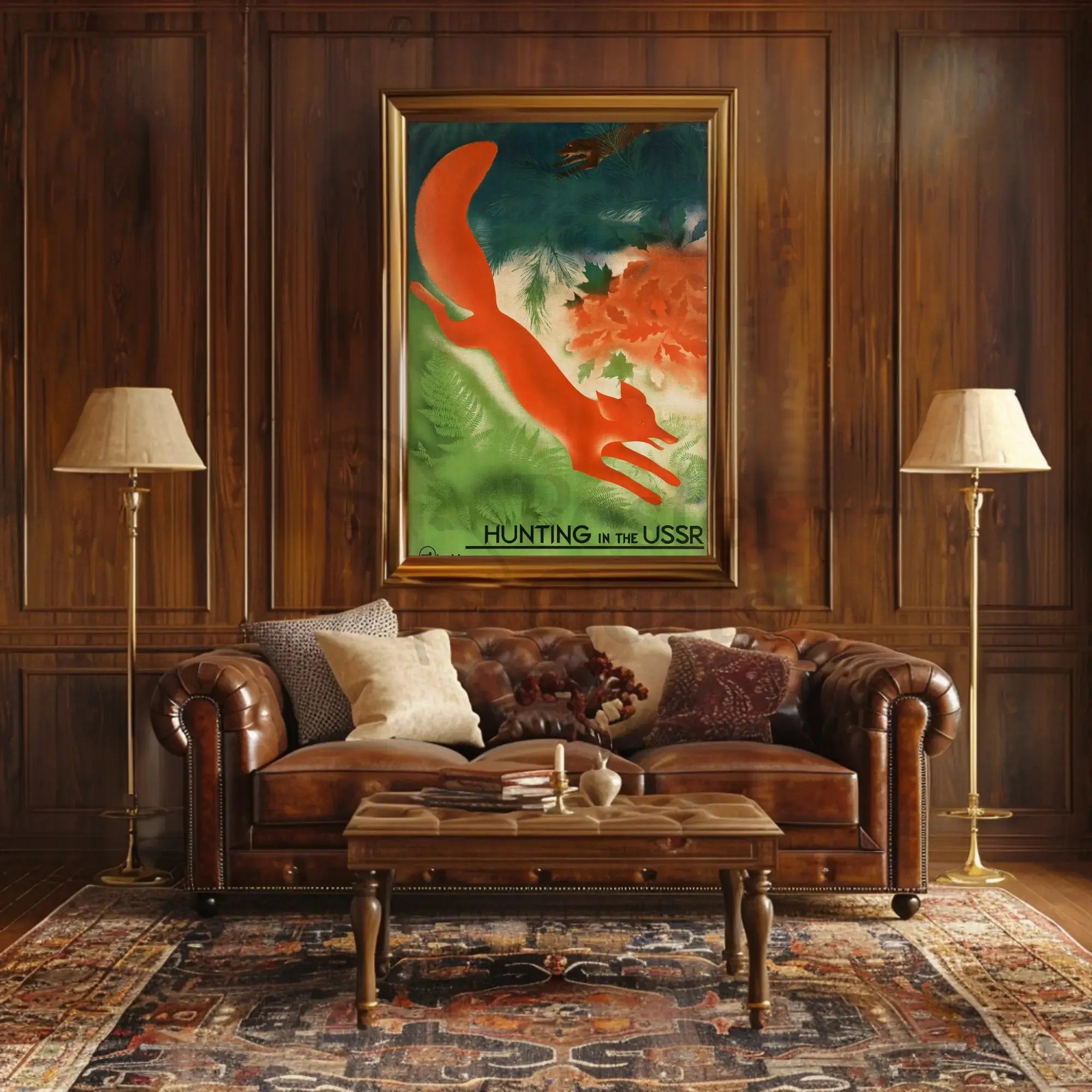 Soviet Era Hunting Adventure Propaganda Poster PosterGoat