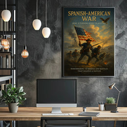 Spanish-American War 1898 Historical Poster PosterGoat