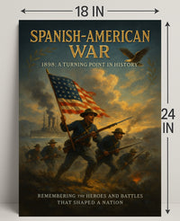 Spanish-American War 1898 Historical Poster PosterGoat