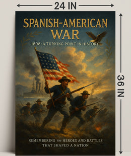 Spanish-American War 1898 Historical Poster PosterGoat
