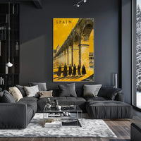 Spanish Stone Arch Vintage Scene in Cultural or Heritage Poster PosterGoat