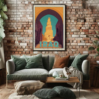 Spiraling Malwiya Tower Iraq Travel Poster PosterGoat