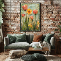Spring Blossoms Artistry: Nature's Vibrant Whimsy Artistic Poster PosterGoat