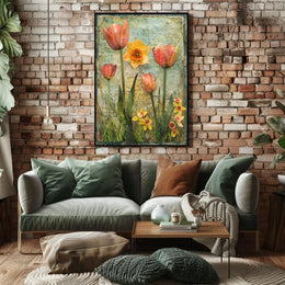 Spring Blossoms Artistry: Nature's Vibrant Whimsy Artistic Poster PosterGoat
