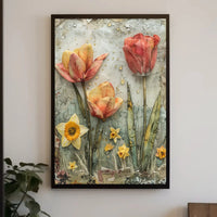 Springtime Flowers Artistic Collage Abstract, Artistic, or Pop Culture Poster PosterGoat