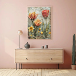 Springtime Flowers Artistic Collage Abstract, Artistic, or Pop Culture Poster PosterGoat