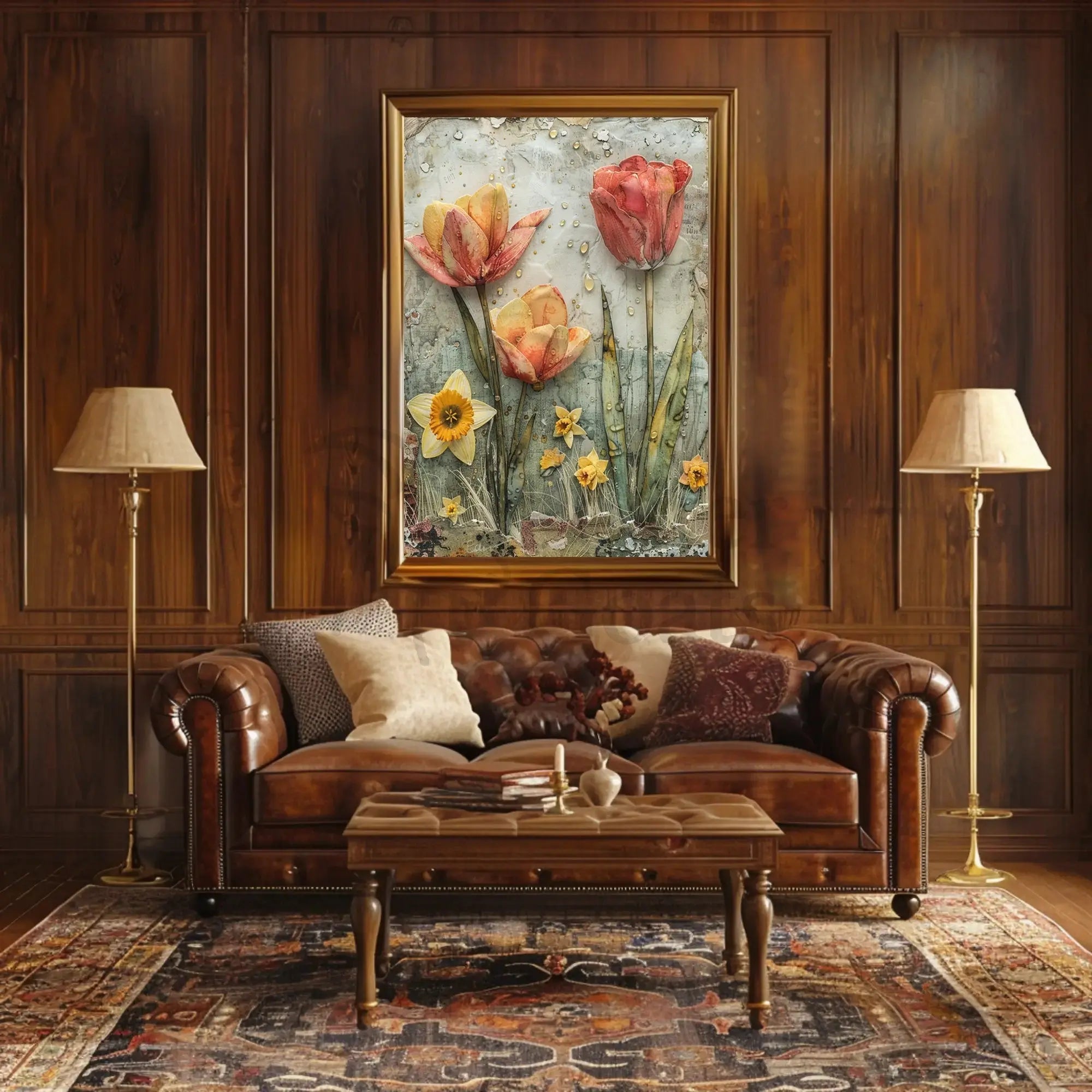 Springtime Flowers Artistic Collage Abstract, Artistic, or Pop Culture Poster PosterGoat