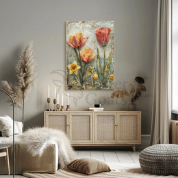 Springtime Flowers Artistic Collage Abstract, Artistic, or Pop Culture Poster PosterGoat