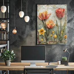 Springtime Flowers Artistic Collage Abstract, Artistic, or Pop Culture Poster PosterGoat