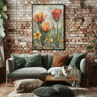 Springtime Flowers Artistic Collage Abstract, Artistic, or Pop Culture Poster PosterGoat