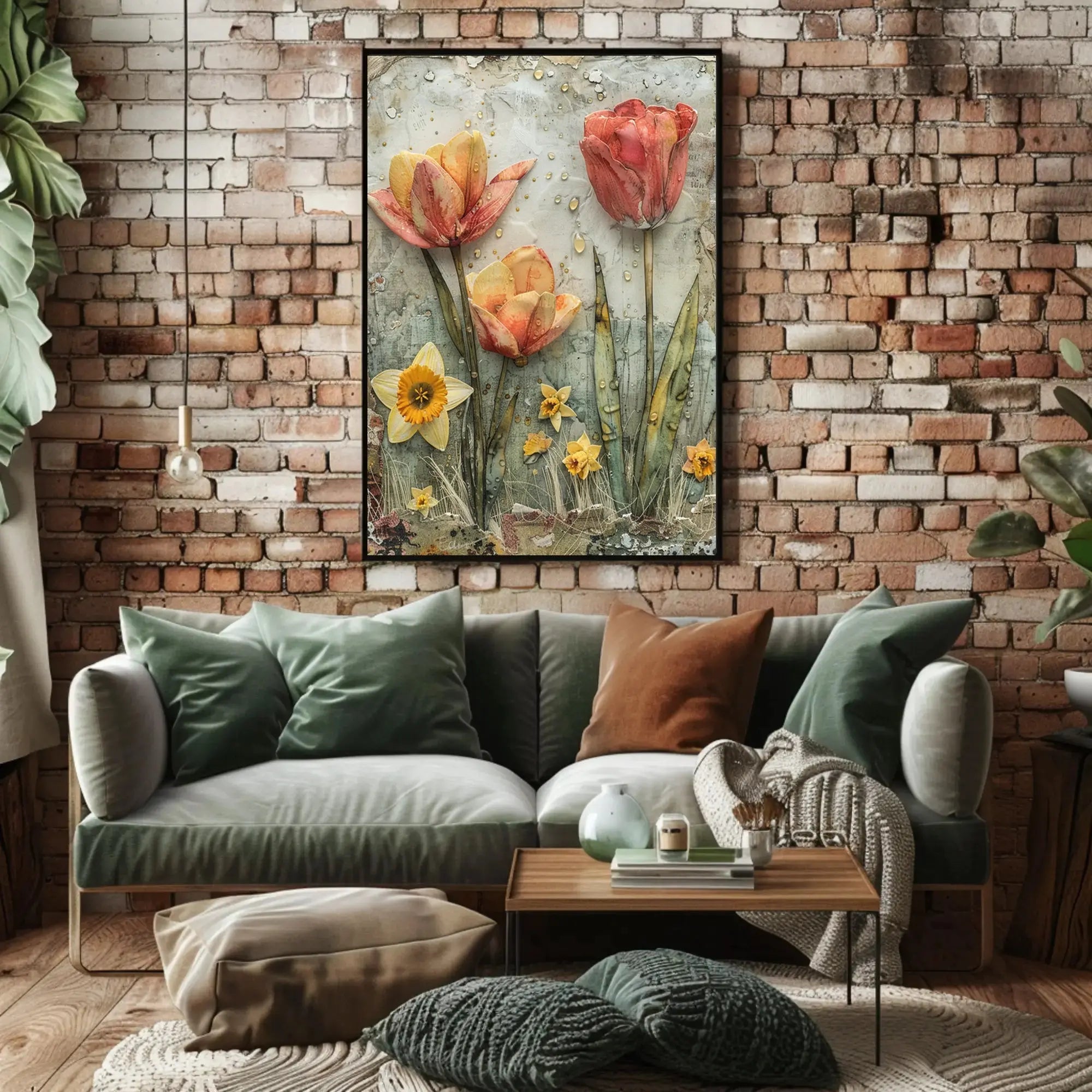 Springtime Flowers Artistic Collage Abstract, Artistic, or Pop Culture Poster PosterGoat