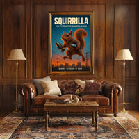 Squirrilla The Hyperactive Squirrel Poster PosterGoat