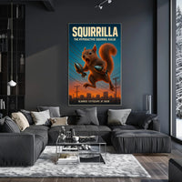 Squirrilla The Hyperactive Squirrel Poster PosterGoat
