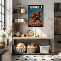 Squirrilla The Hyperactive Squirrel Poster PosterGoat