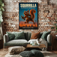 Squirrilla The Hyperactive Squirrel Poster PosterGoat