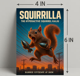 Squirrilla The Hyperactive Squirrel Poster PosterGoat