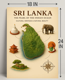 Sri Lanka The Pearl Of The Indian Poster PosterGoat