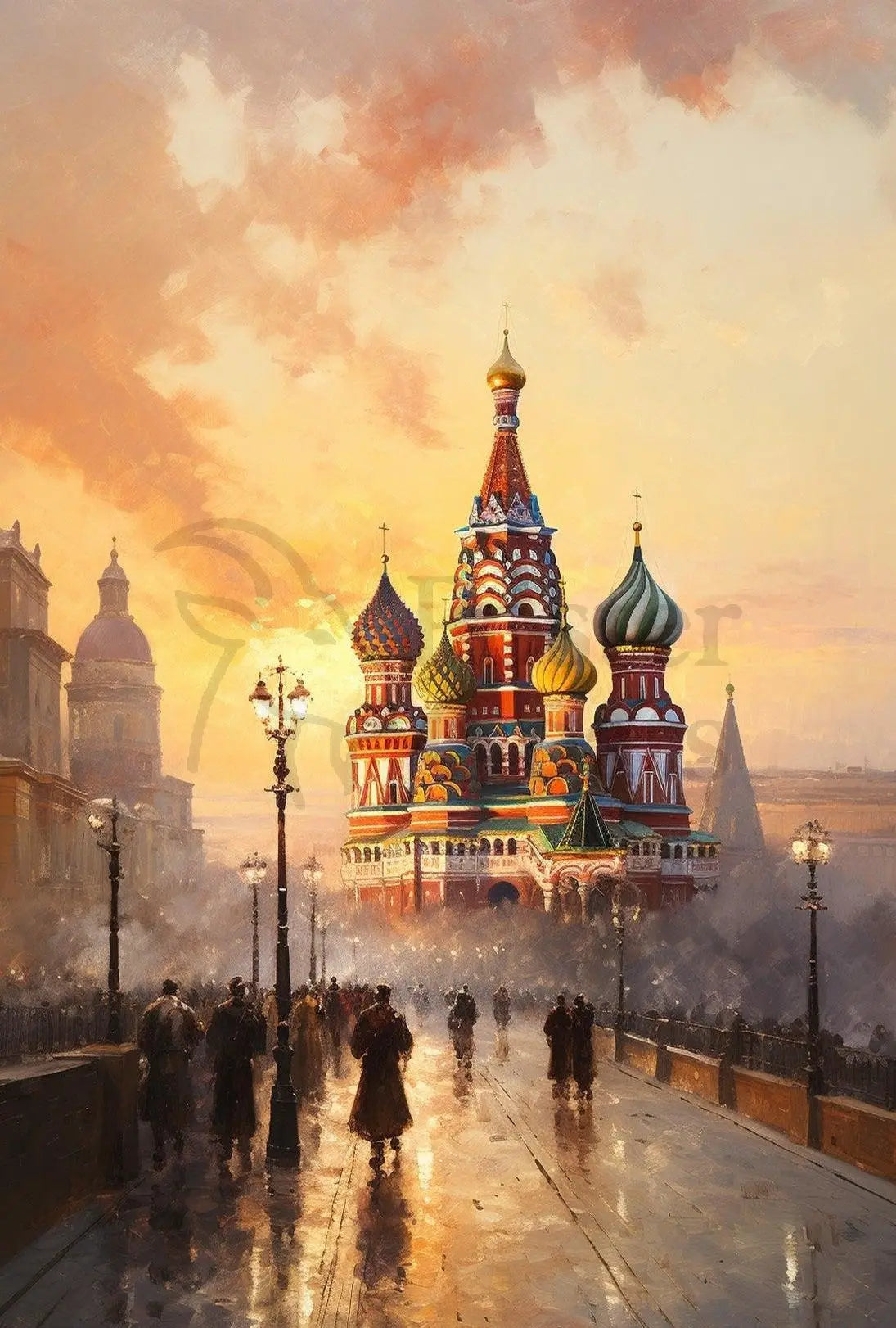St. Basil's Cathedral Moscow Nostalgic Heritage Poster PosterGoat