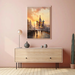 St. Basil's Cathedral Moscow Nostalgic Heritage Poster PosterGoat