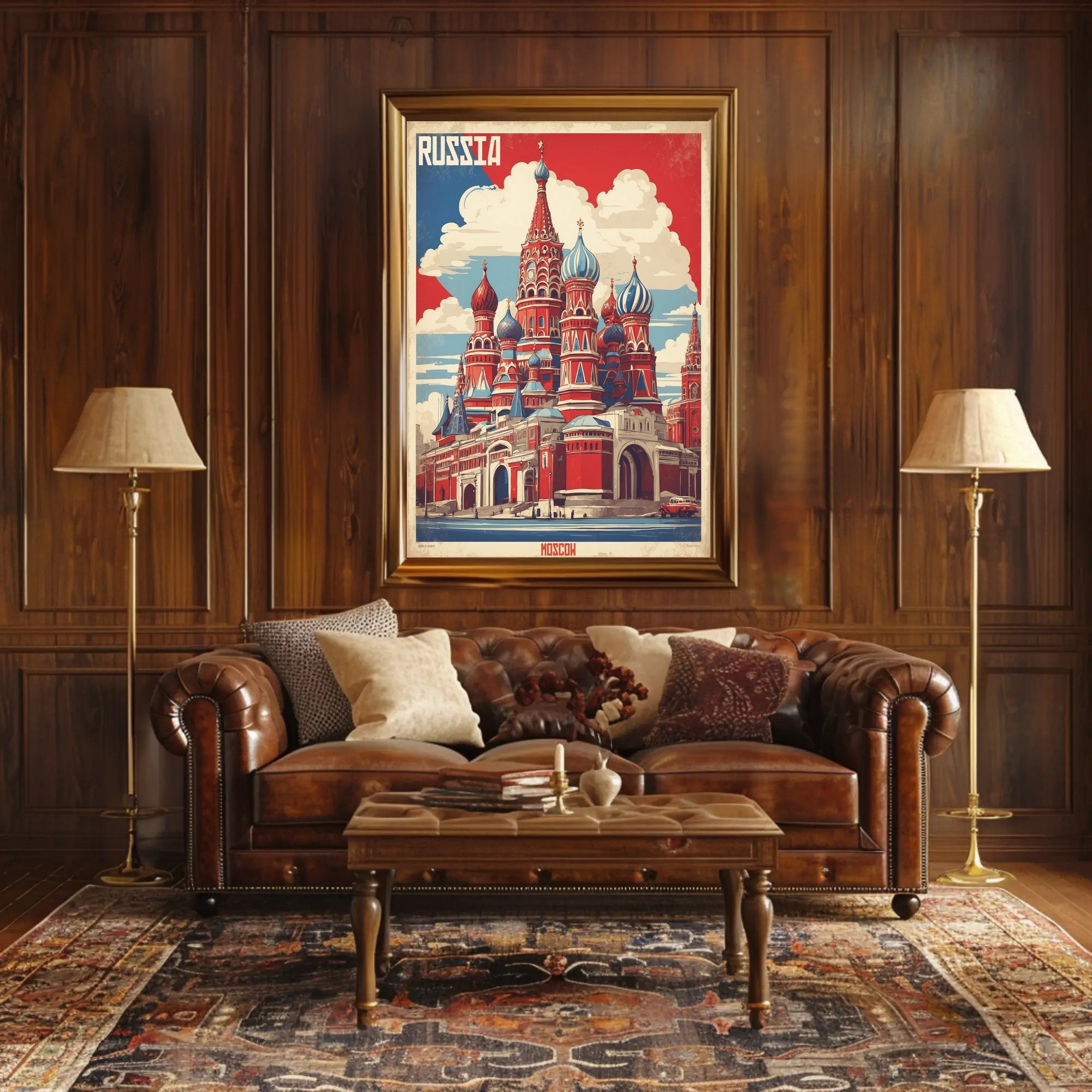 St. Basil's Cathedral Vintage Art Poster PosterGoat