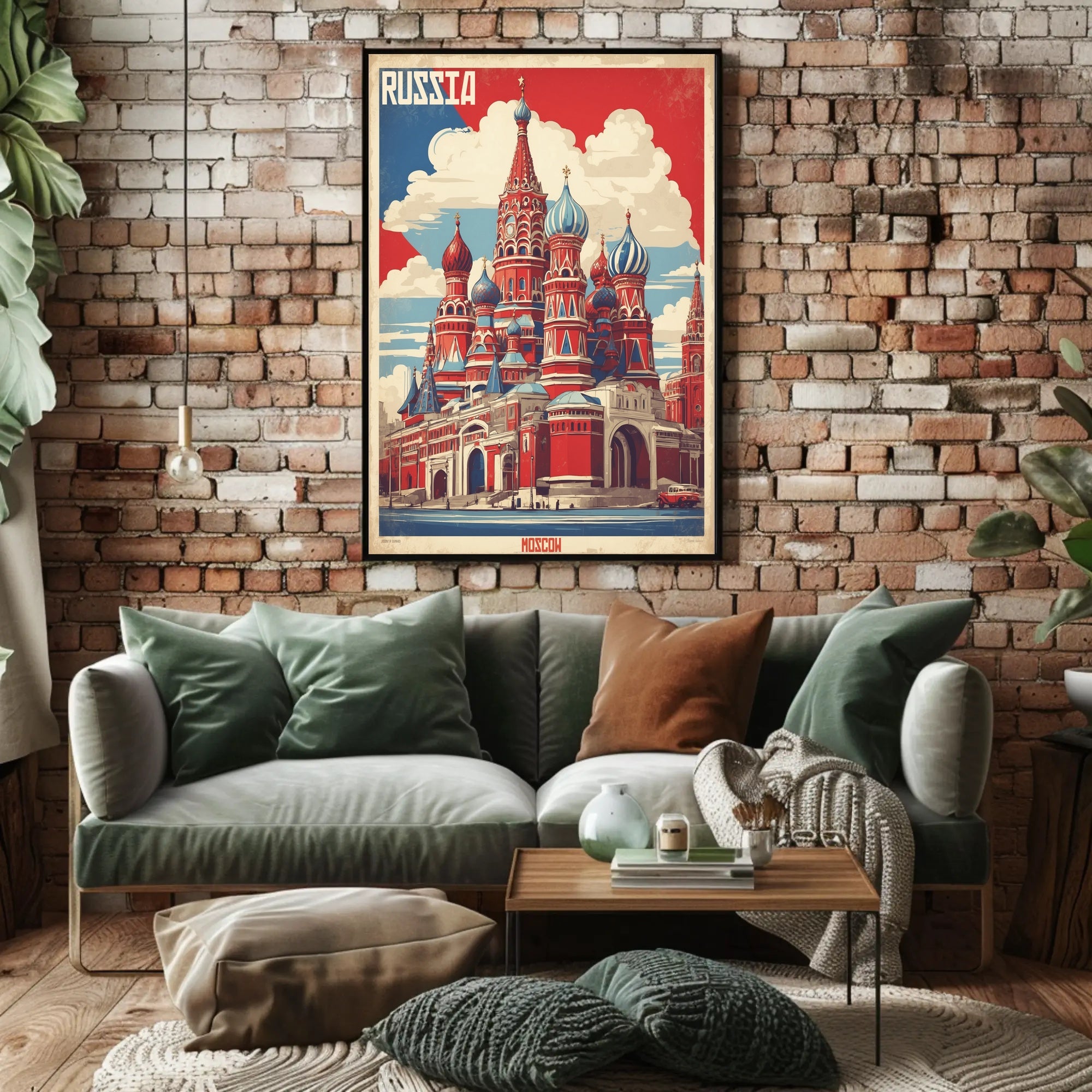 St. Basil's Cathedral Vintage Art Poster PosterGoat