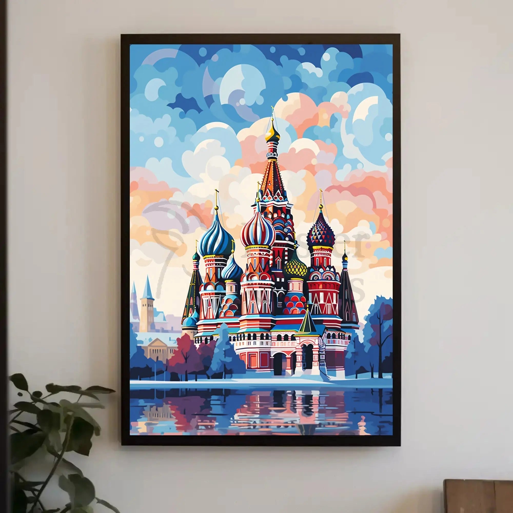 St. Basil’s Cathedral Whimsical Art Poster - Cultural or Heritage Poster PosterGoat