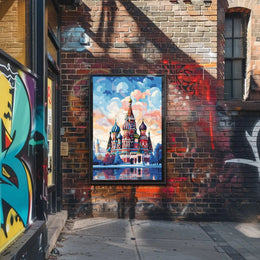 St. Basil’s Cathedral Whimsical Art Poster - Cultural or Heritage Poster PosterGoat