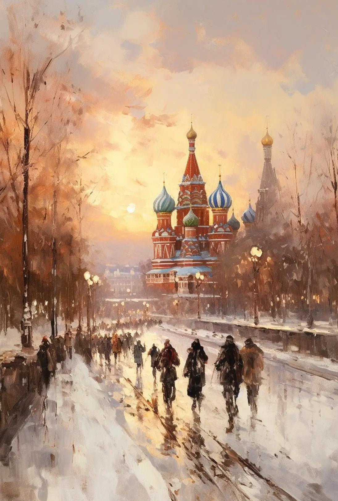 St. Basil's Cathedral Winter Scene Cultural Heritage Poster PosterGoat