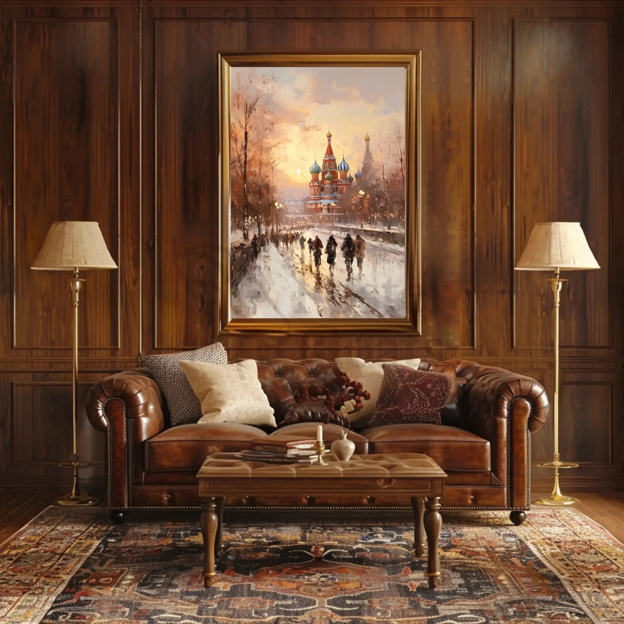 St. Basil's Cathedral Winter Scene Cultural Heritage Poster PosterGoat
