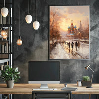 St. Basil's Cathedral Winter Scene Cultural Heritage Poster PosterGoat