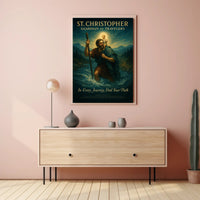 St. Christopher Guardian Of Travelers Poster PosterGoat