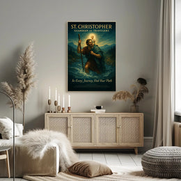 St. Christopher Guardian Of Travelers Poster PosterGoat