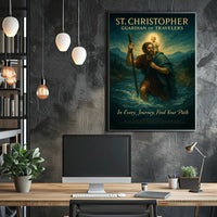 St. Christopher Guardian Of Travelers Poster PosterGoat
