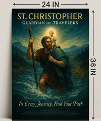 St. Christopher Guardian Of Travelers Poster PosterGoat