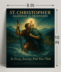 St. Christopher Guardian Of Travelers Poster PosterGoat