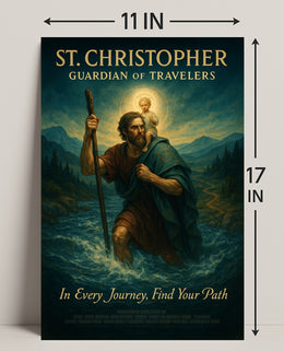 St. Christopher Guardian Of Travelers Poster PosterGoat