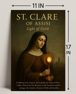 St. Clare Of Assisi Light Of Faith Poster PosterGoat