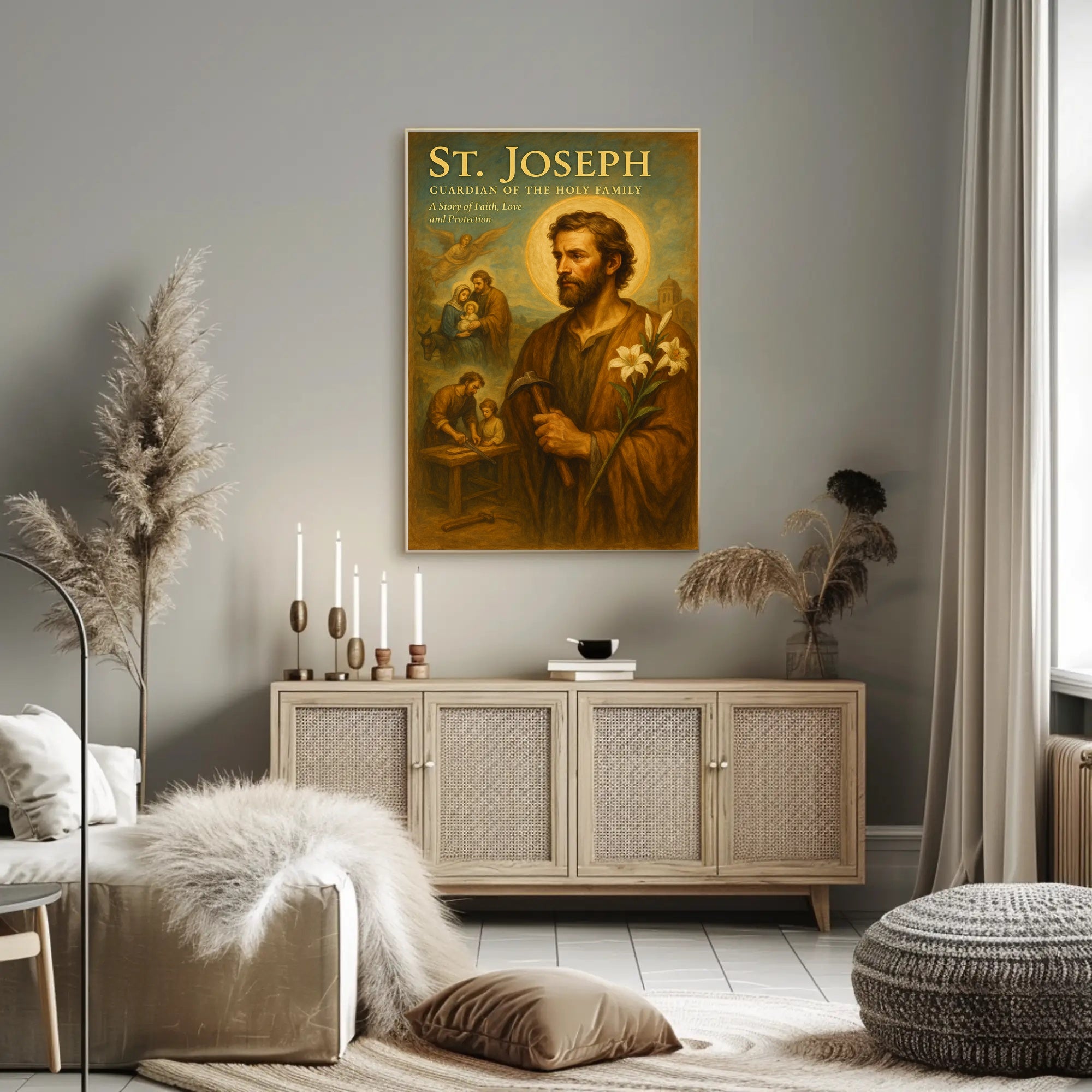 St. Joseph Guardian Of The Holy Family Poster PosterGoat