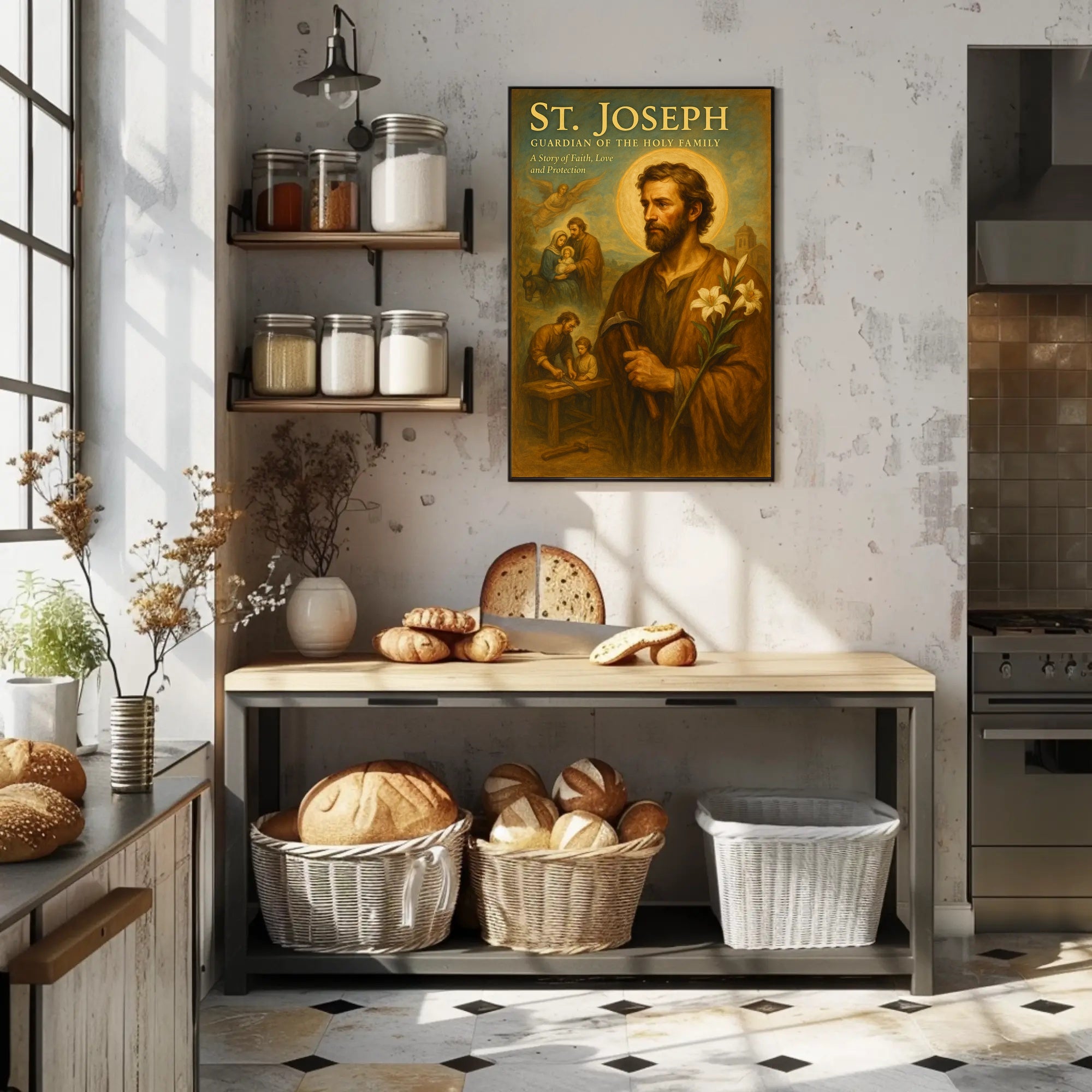 St. Joseph Guardian Of The Holy Family Poster PosterGoat
