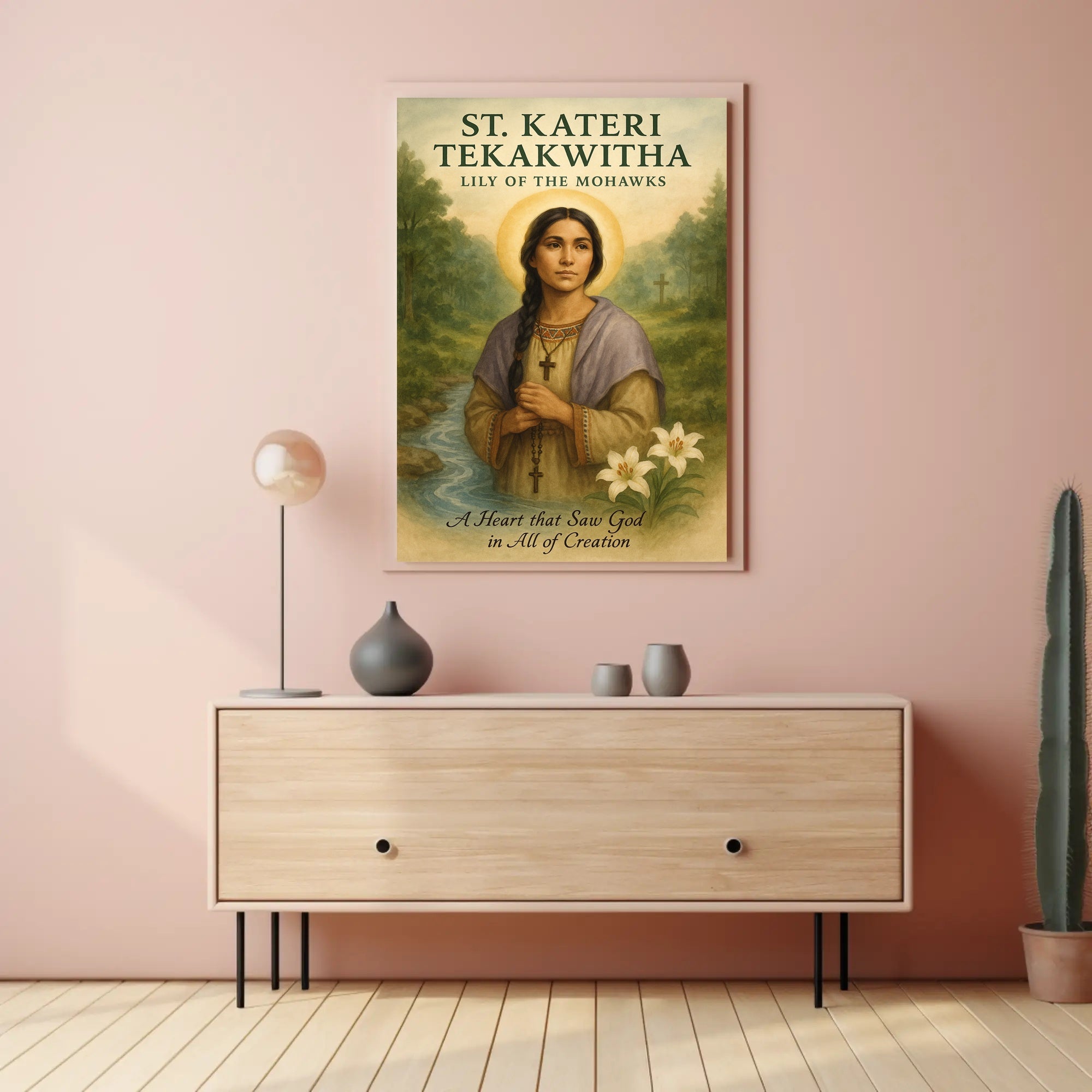St. Kateri Tekakwitha Lily of the Mohawks Poster PosterGoat