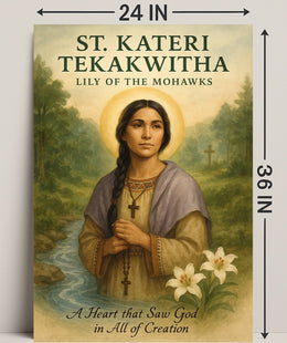 St. Kateri Tekakwitha Lily of the Mohawks Poster PosterGoat
