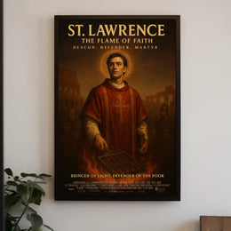 St. Lawrence The Flame Of Faith Poster PosterGoat