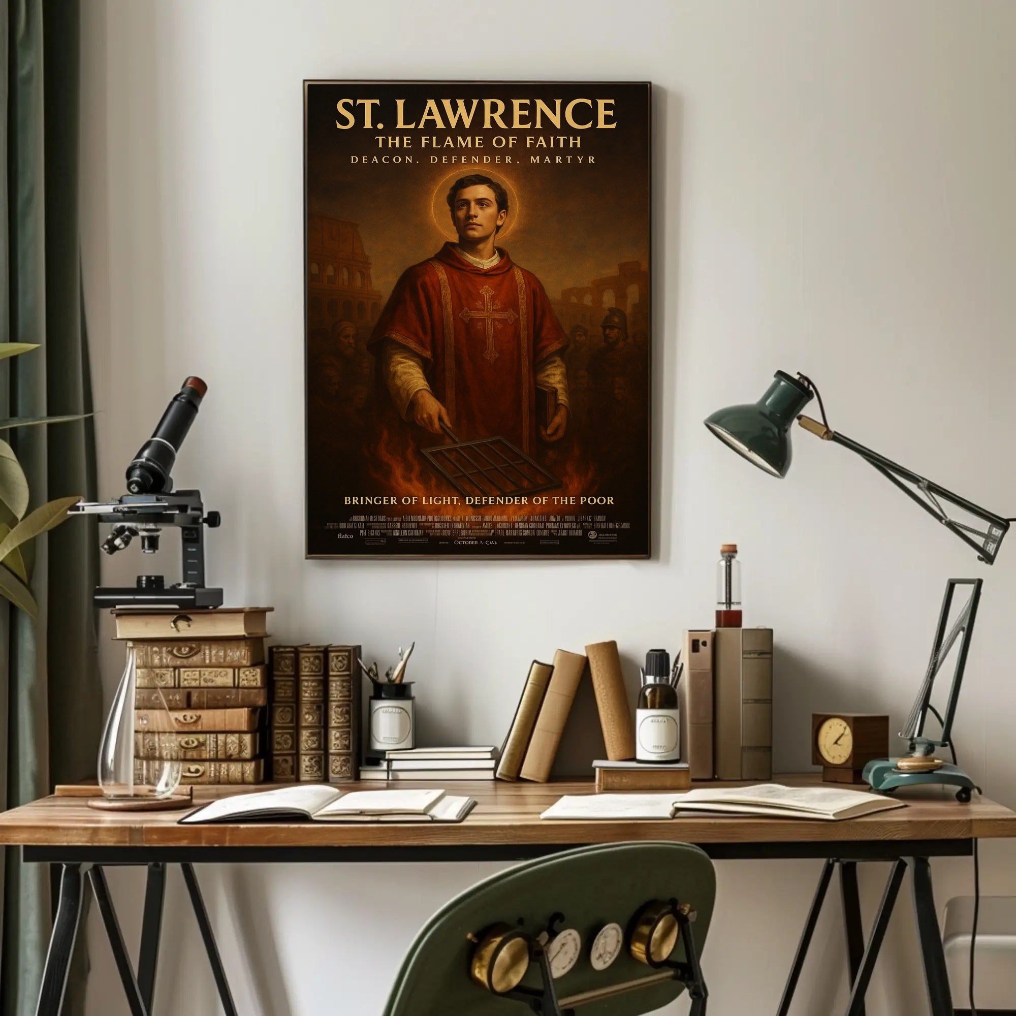 St. Lawrence The Flame Of Faith Poster PosterGoat