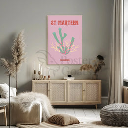 St. Marteen Caribbean Escape Minimalist Travel Poster PosterGoat