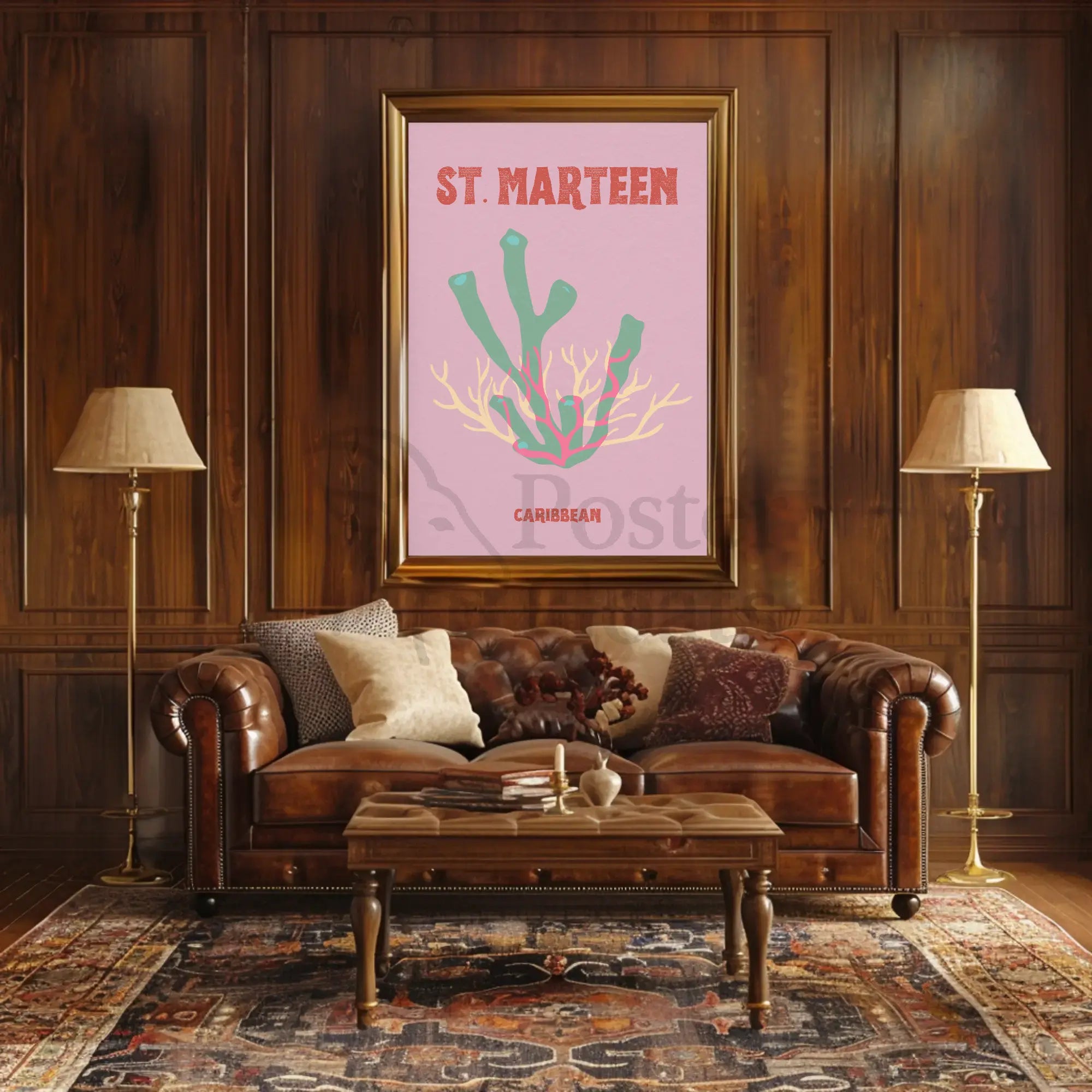 St. Marteen Caribbean Escape Minimalist Travel Poster PosterGoat