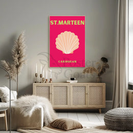 St. Marteen Vibrant Coastal Travel Poster PosterGoat